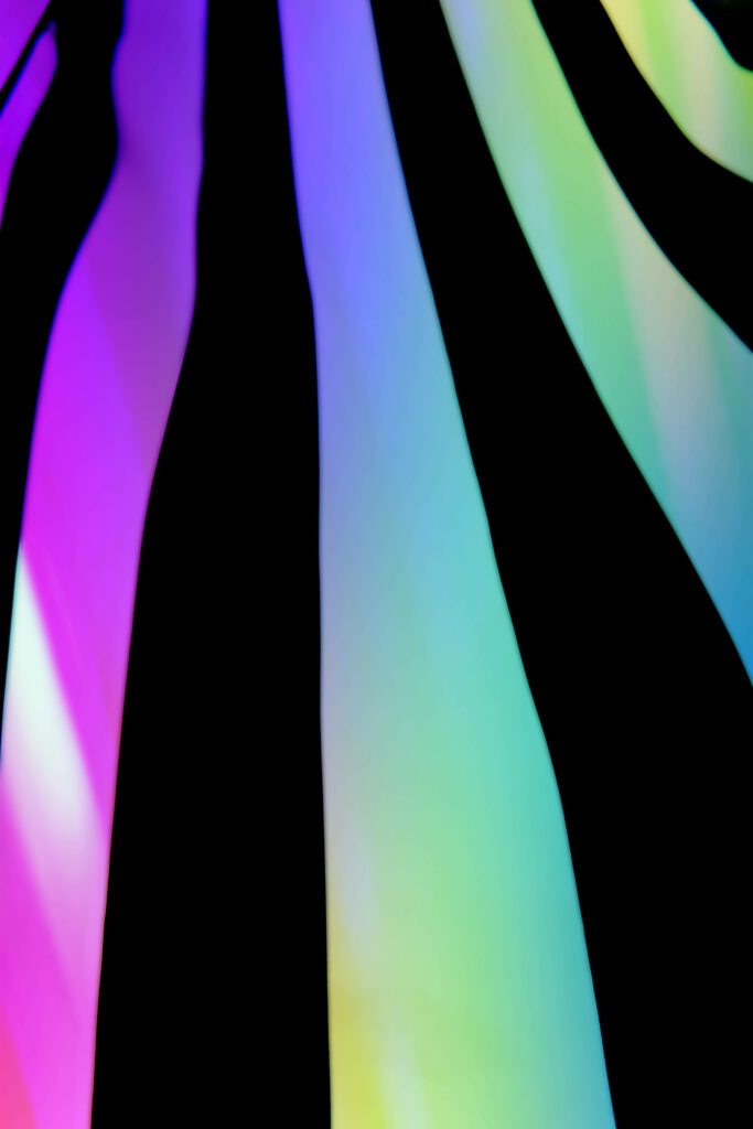 Striped Neon Elegance: Vibrant Gradient Wallpaper for iPhone