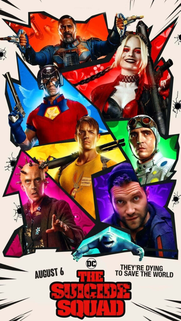 Vibrant Suicide Squad Comic Aesthetic Wallpaper - Dynamic Design