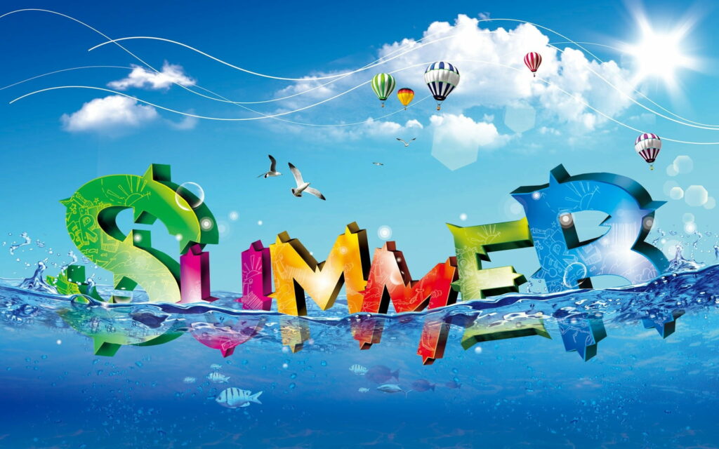 The Radiant Summer Symphony: A Floral Fusion of Creative Digital Composition in an HD Wallpaper