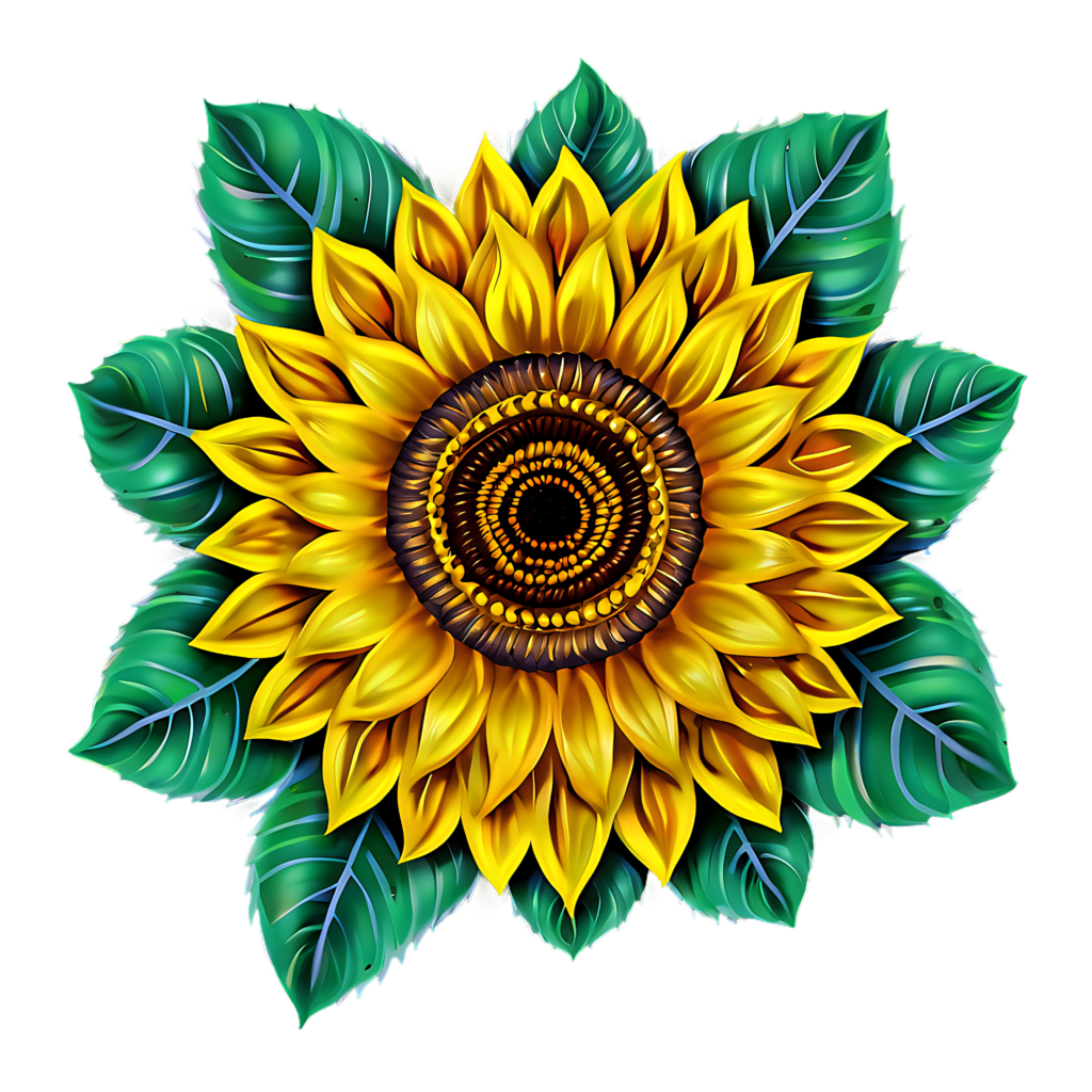 Vibrant Sunflower Mandala: Intricate Floral Design Wallpaper