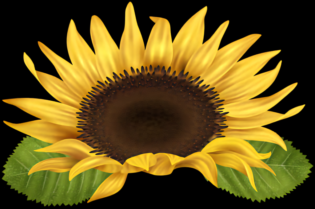 Vibrant Sunflower Illustration on Simple Background Wallpaper