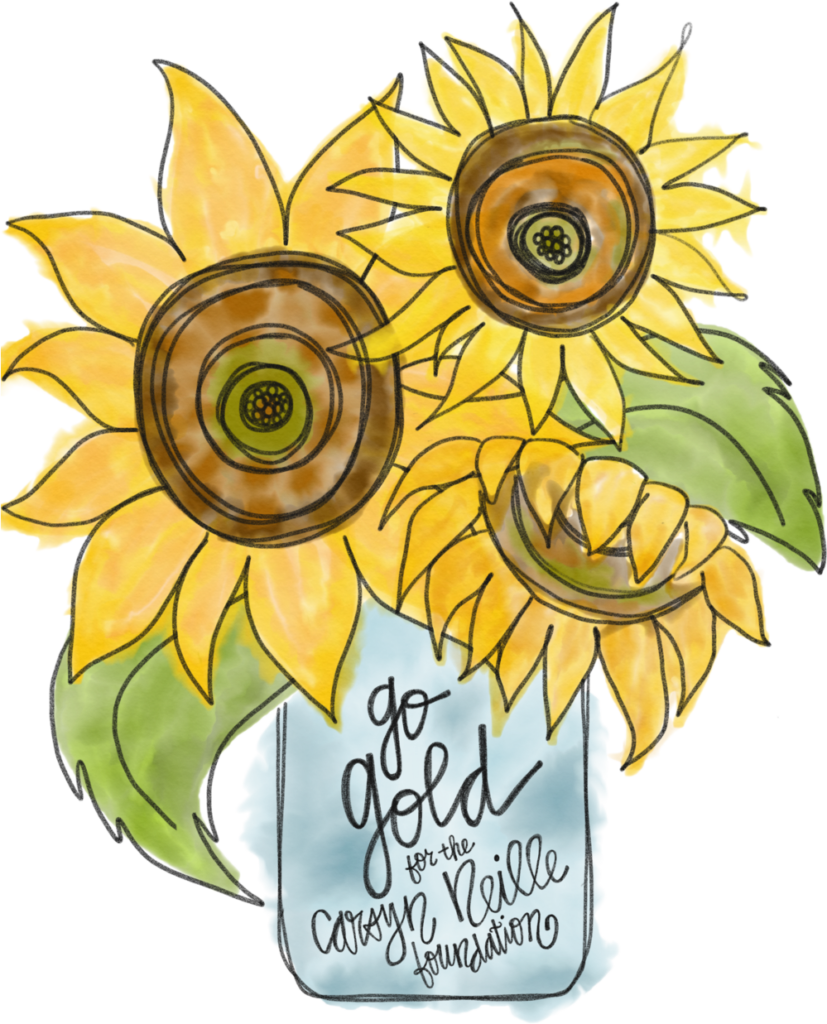 Colorful Sunflower Wallpaper with Mason Jar - Go Gold for Carolyn Neill