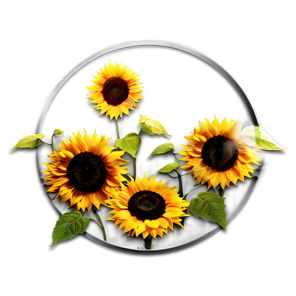 Vibrant Sunflower Wallpaper: Striking Contrast on Dark Background