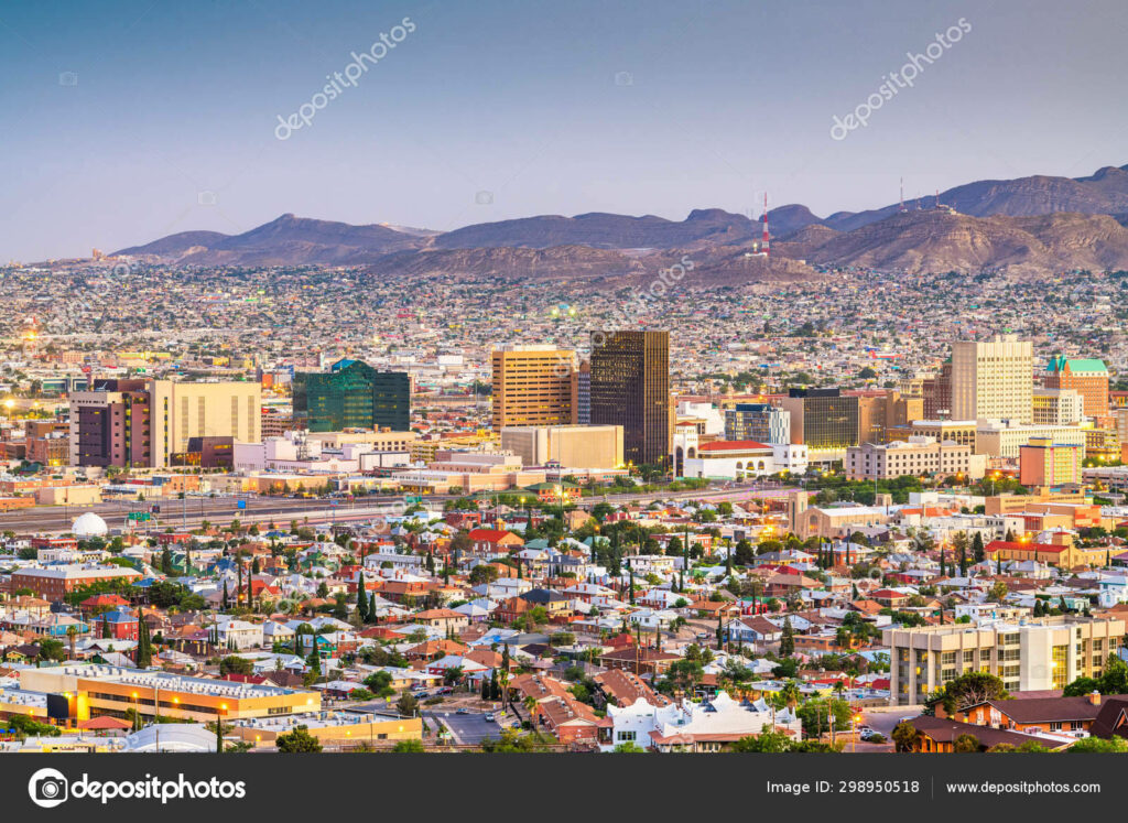 Vibrant Sunset Wallpaper: El Paso Skyline & Scenic Mountain Range