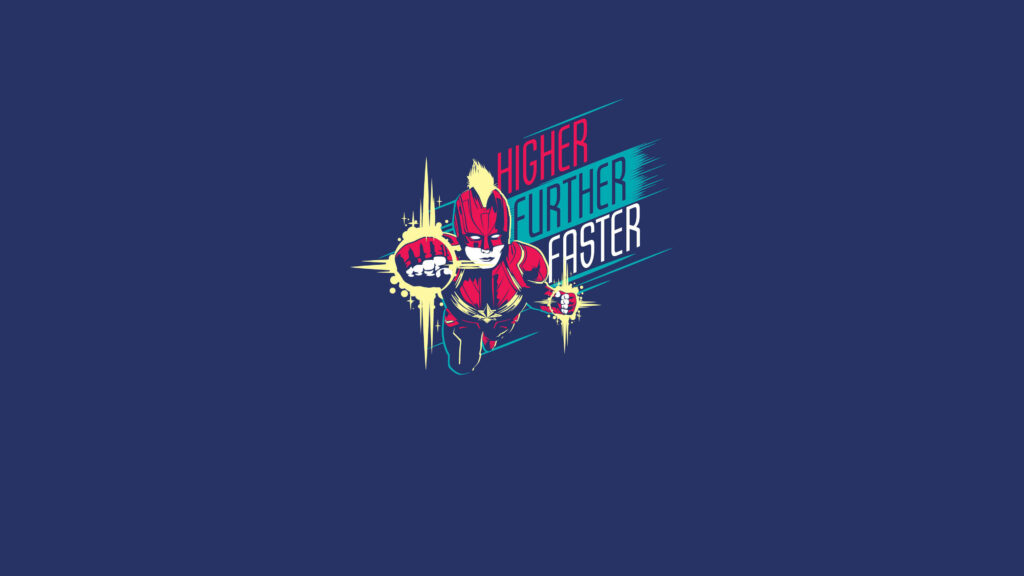 Minimalist Superhero Wallpaper: Bold Colors & Dynamic Action Design