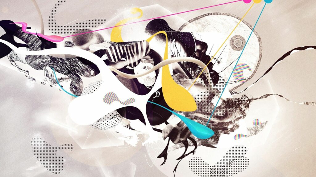 Vibrant Surreal Abstract Wallpaper with Animal Patterns - 1920x1080