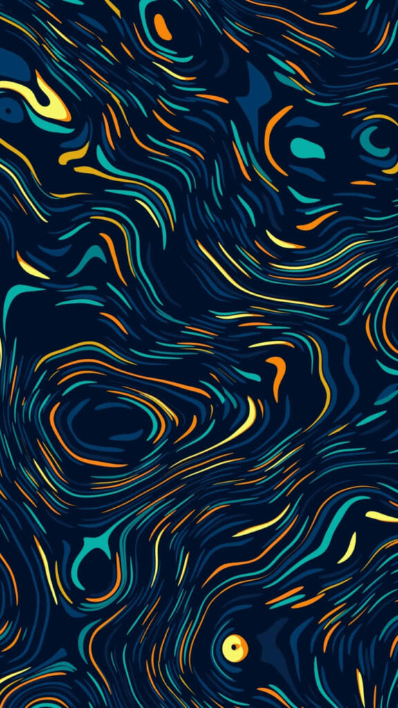 Vibrant Swirling Patterns Wallpaper - Dynamic Colorful Digital Art