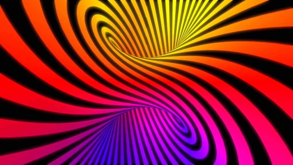 Swirling Psychedelic Waves: A Colorful and Trippy HD Wallpaper Background