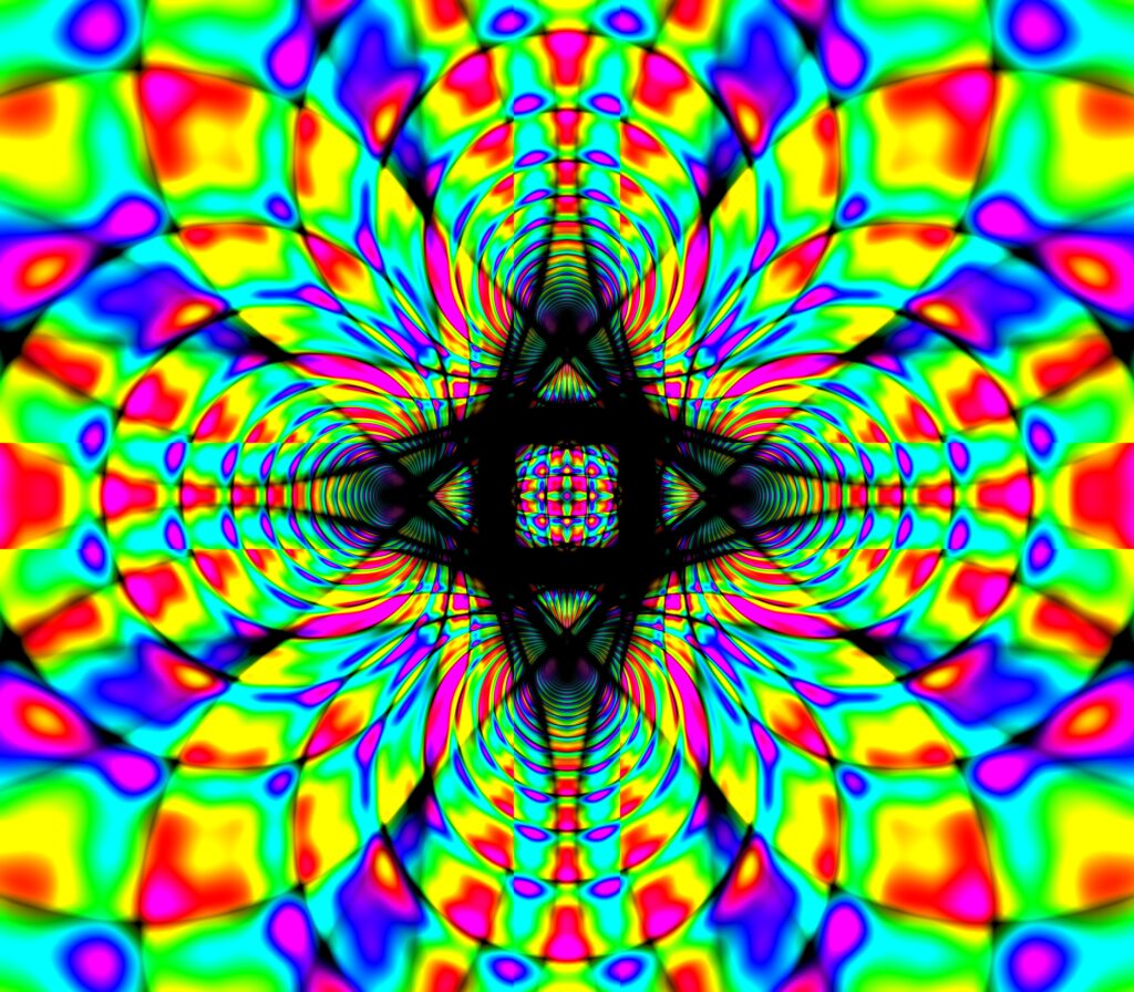 Vibrant Symmetrical Fractal Wallpaper for Dynamic Backgrounds