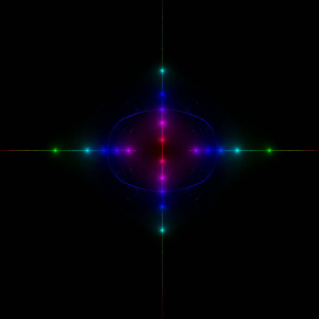 Vibrant Symmetrical Wallpaper with Glowing Multicolored Lines
