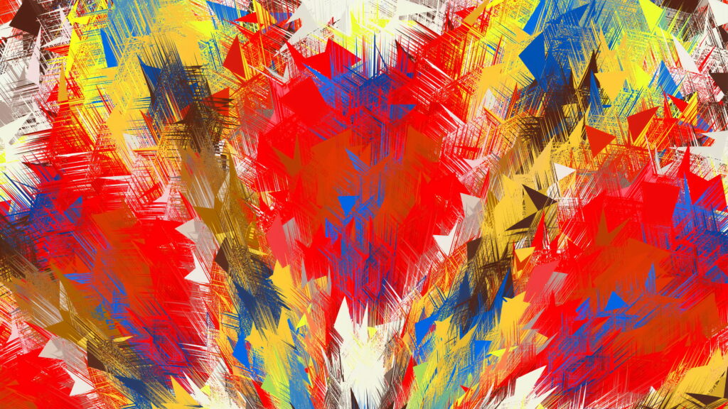 Vibrant Abstraction: A Captivating Display of Colorful Digital Artistry on Behance Wallpaper