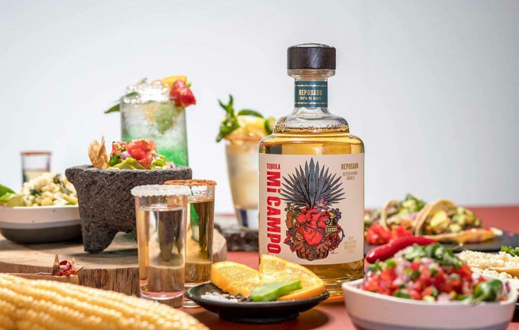 Vibrant Wallpaper: Mi Campo Tequila & Festive Mexican Table Setting