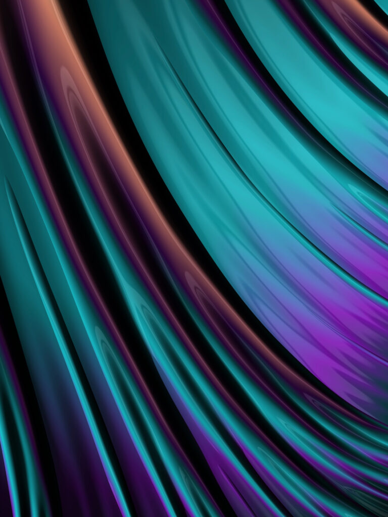 Vibrant Teal & Purple Wavy Wallpaper: Eye-Catching Modern Background