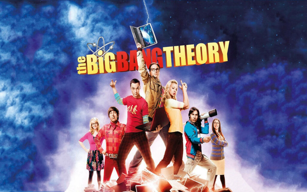 Vibrant Big Bang Theory Wallpaper: Dynamic Characters & Cosmic Background