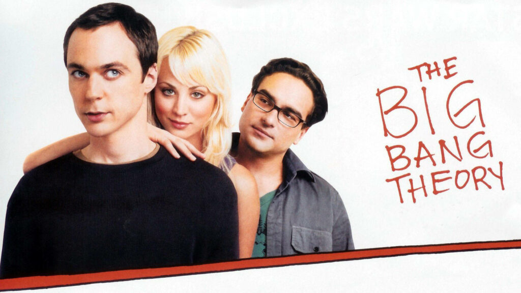 Vibrant Big Bang Theory Wallpaper: Stars on White Background