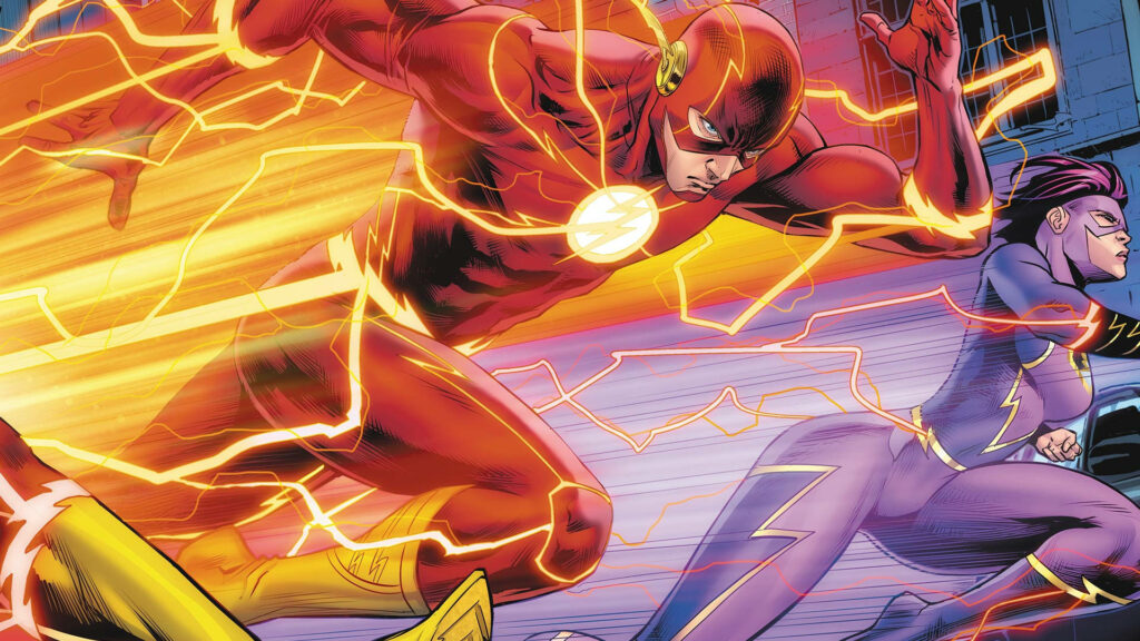 Vibrant The Flash Wallpaper: Super Speed Graphic Art Background