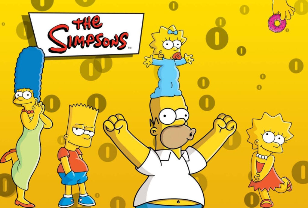 Vibrant Simpsons Family Wallpaper: Cheerful Animated Background