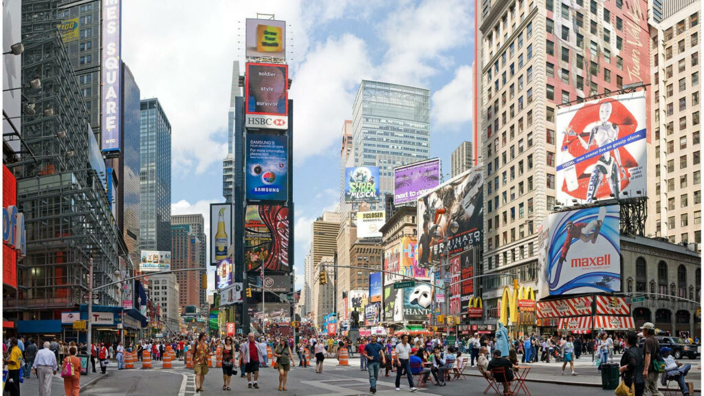 Vibrant Times Square Wallpaper: Iconic NYC Cityscape Background