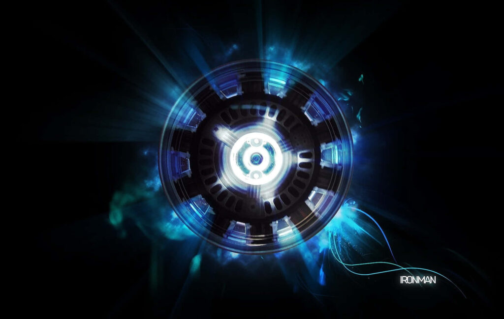 Vibrant Tony Stark Arc Reactor Wallpaper - Iron Man Tech Background