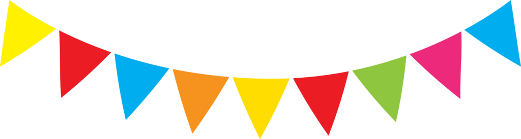 Vibrant Multi-Colored Triangular Flag Banner for Festive Birthdays Wallpaper