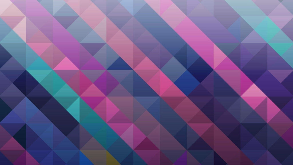 Vibrant Geometric Mosaic Wallpaper in Magenta, Pink, Blue & Purple
