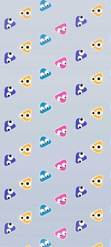 Colorful Triangular Eyes Wallpaper for Huawei Nova 13 - Whimsical Design