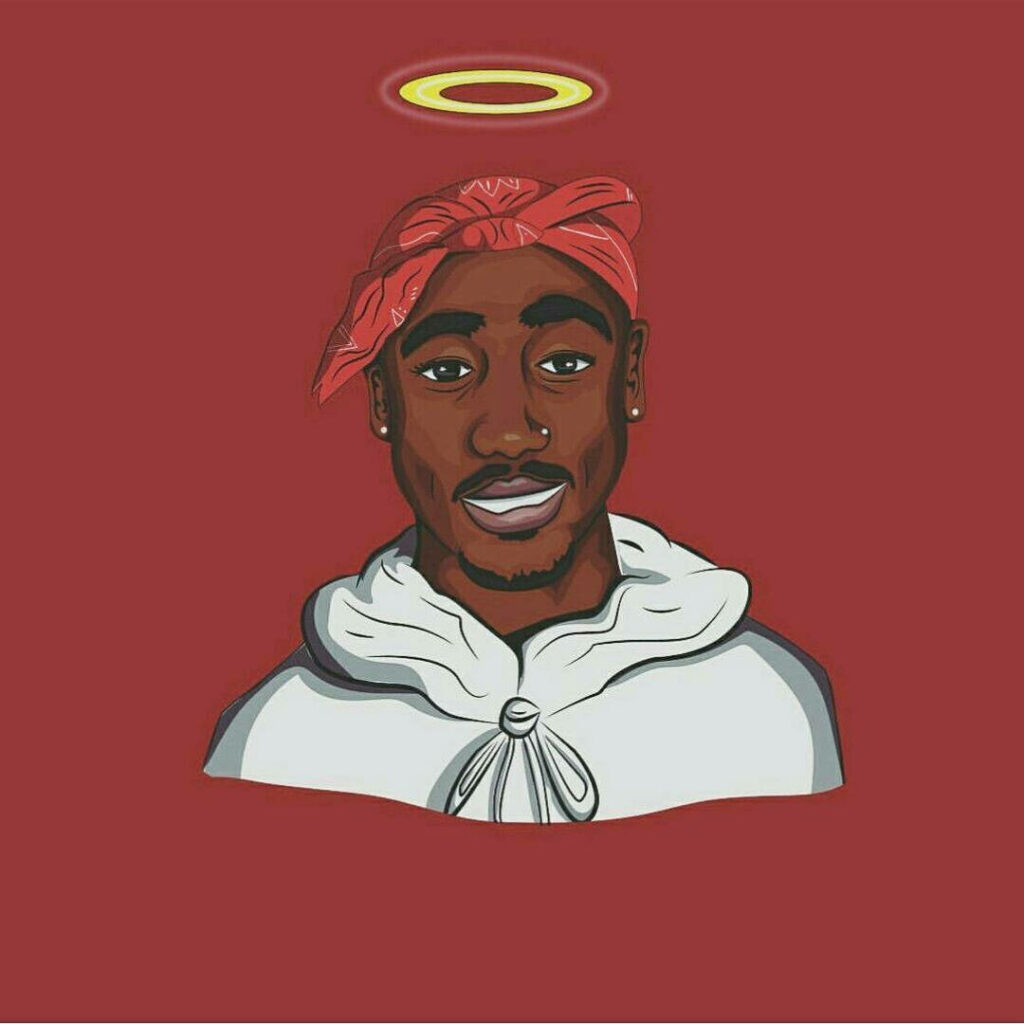 The Artistic Tribute: The Immortalized Legacy of Tupac Shakur through Graffiti Mural Wallpaper