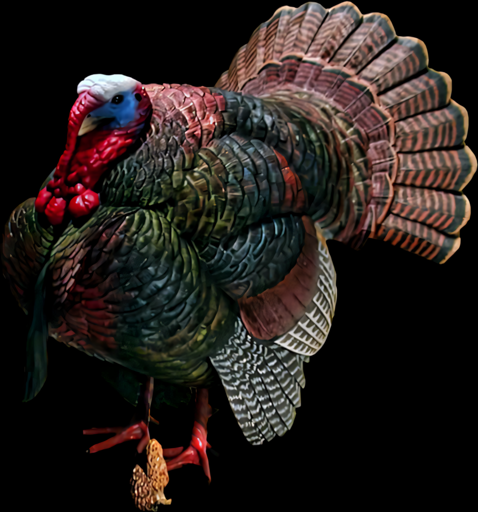 Vibrant Turkey Wallpaper: Striking Multicolored Plumage Design
