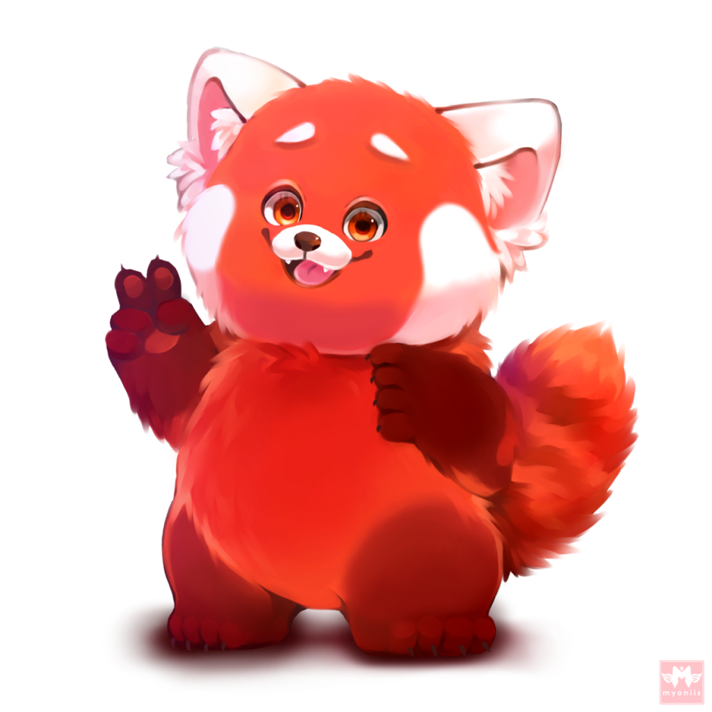 Vibrant Turning Red Wallpaper: Adorable Red Panda Charm