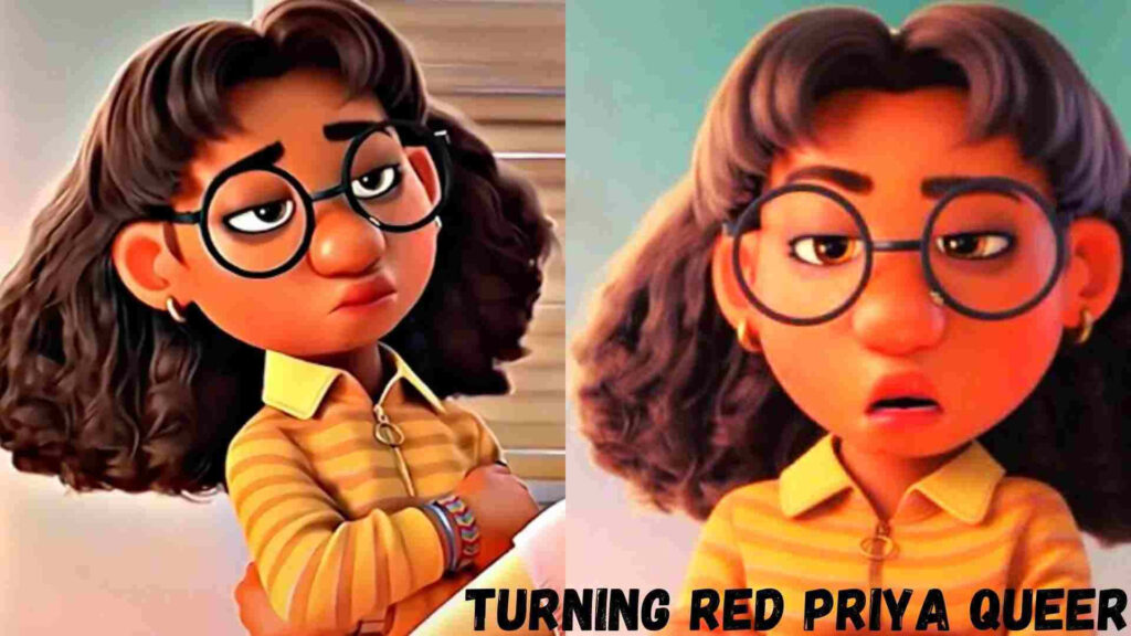 Vibrant Turning Red Wallpaper Featuring Expressive Priya