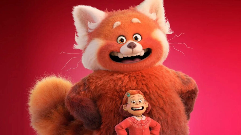 Vibrant Turning Red Wallpaper: Mei's Human & Red Panda Forms
