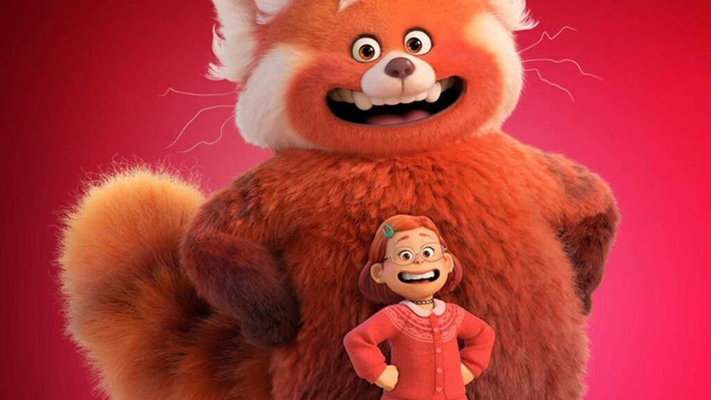 Vibrant Turning Red Wallpaper: Meilin & Red Panda Transformation