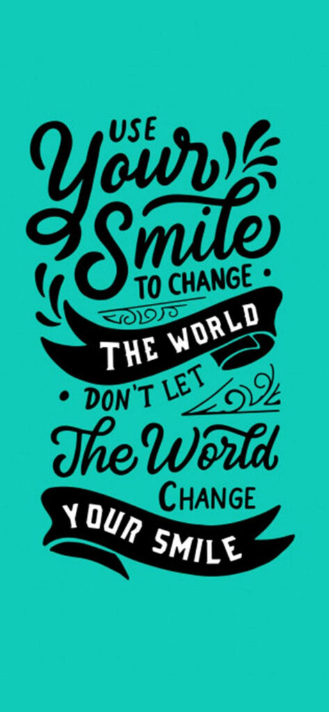 Vibrant Turquoise iPhone Wallpaper: Inspire with Positivity & Resilience