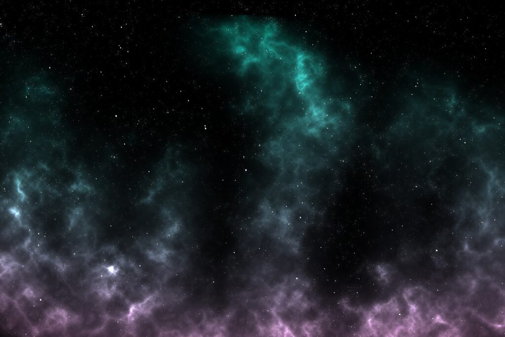 Vibrant Space Nebula Wallpaper: Purple & Turquoise Galaxy Background