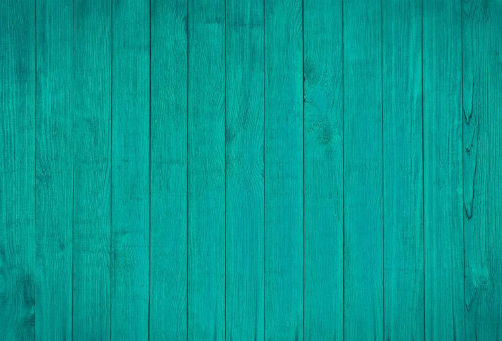 Vibrant Turquoise Wood Wallpaper - Rustic Vertical Plank Design
