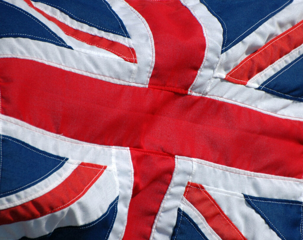 Vibrant Union Jack Flag Close-Up Wallpaper Background