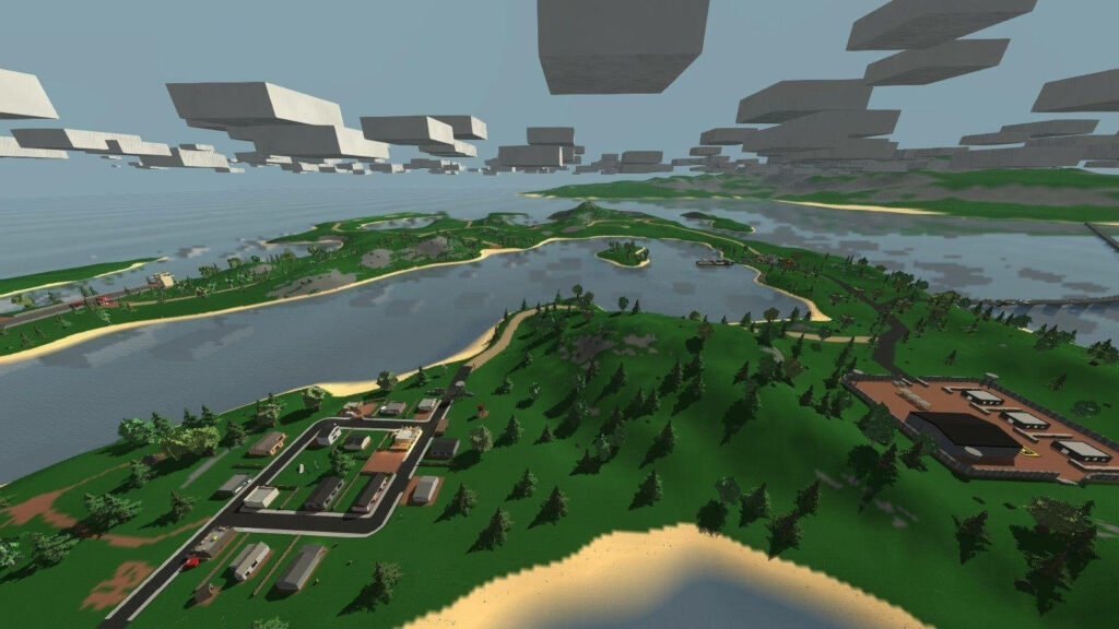 Unturned Wallpaper: Vibrant Blocky Landscape & Scenic Background