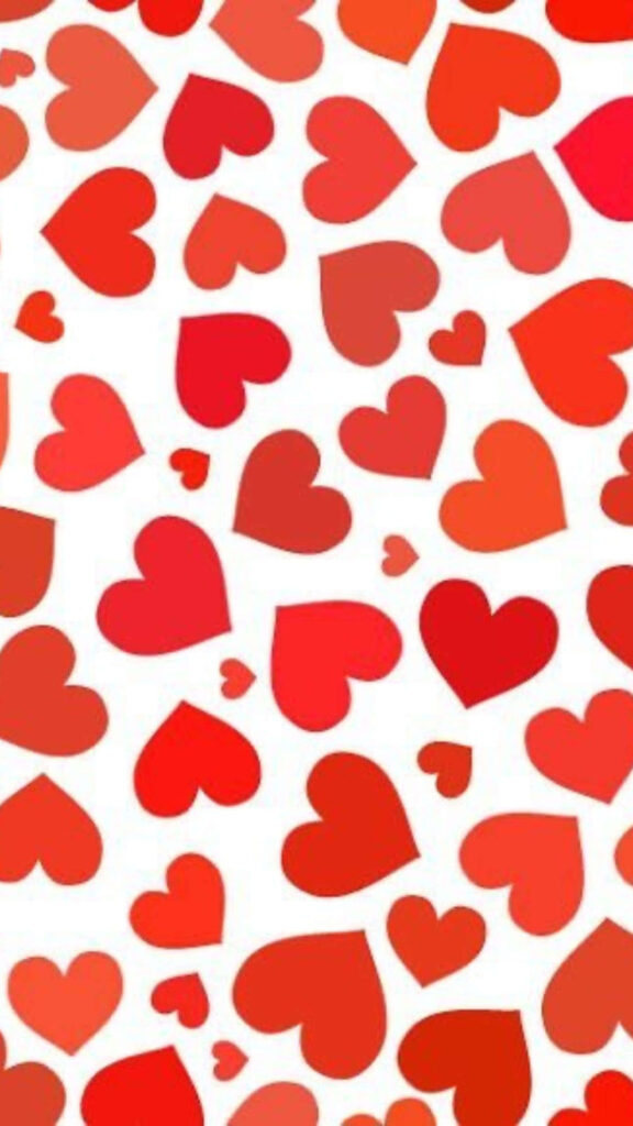 Vibrant Red & Orange Heart Wallpaper for Valentine's Day Romance