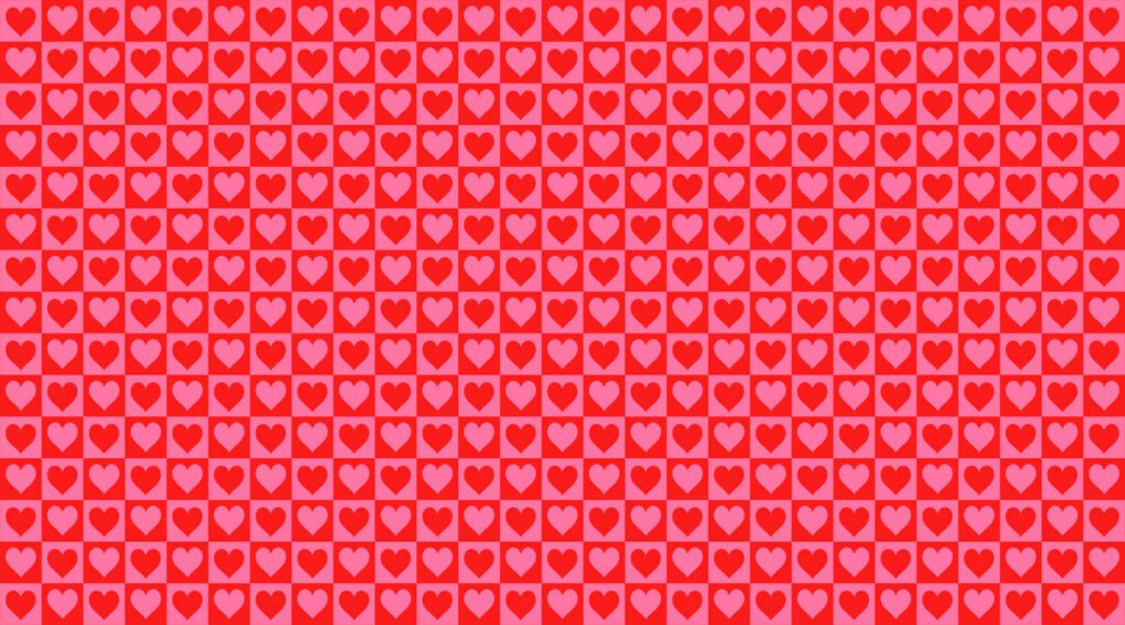 Romantic Valentine's Wallpaper: Seamless Red & Pink Hearts Background