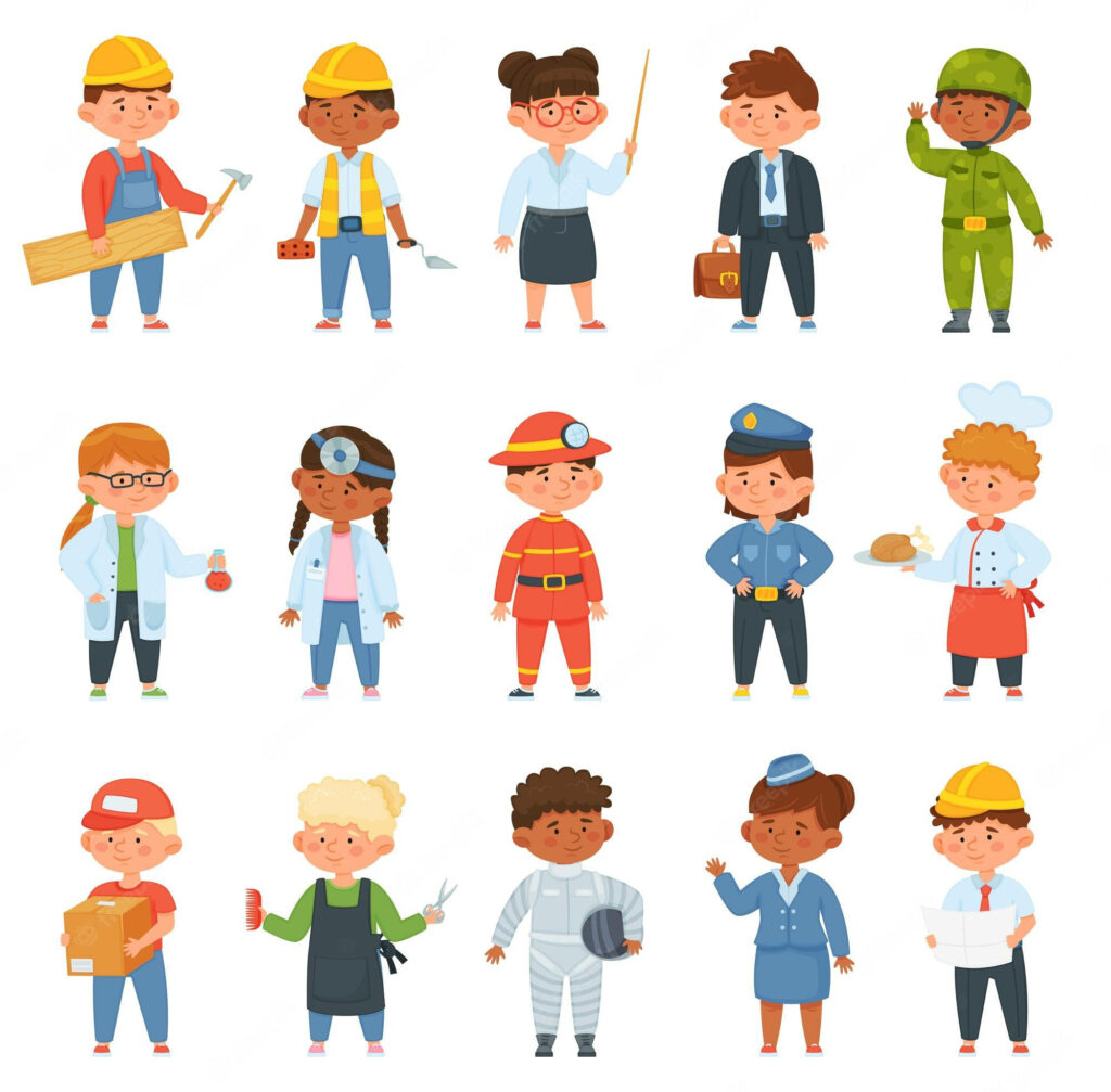 Vibrant Vector Art Wallpaper: Colorful Careers for Inspiration