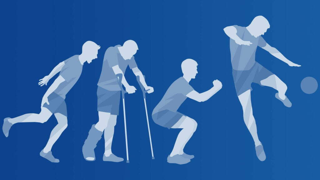 Vibrant Vector Art Wallpaper: Athlete's Journey to Recovery