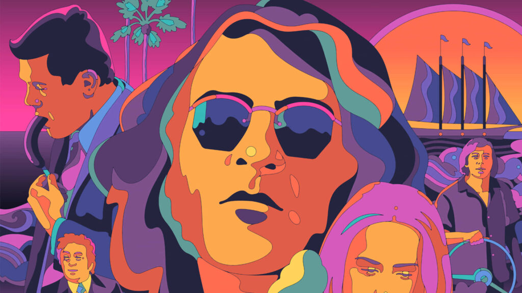Vibrant Vector Wallpaper Inspired by *Inherent Vice* - Groovy Design