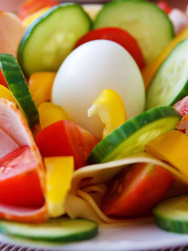 Colorful Vegetable Medley with Egg & Cheese - Fresh Wallpaper Background