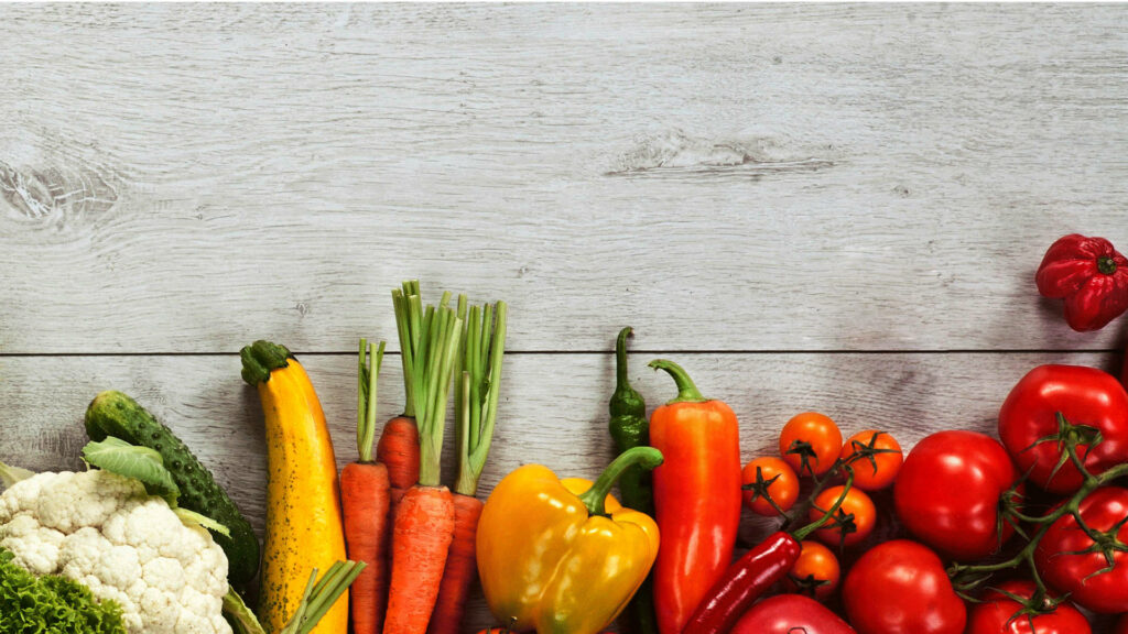 Vibrant Vegetable Wallpaper for Healthy Living | Rustic Background