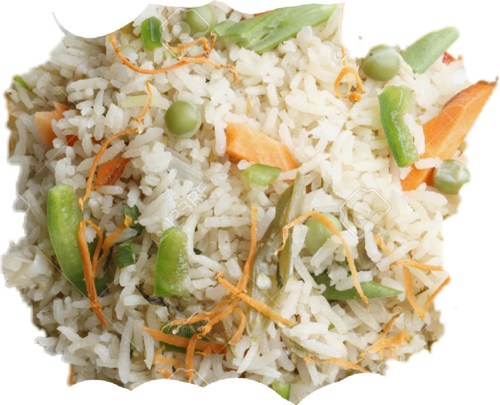 Colorful Vegetable Fried Rice Close-Up: A Delicious Wallpaper Background