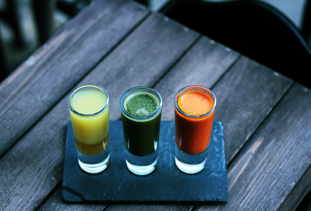 Vibrant Vegetable Smoothie Wallpaper: Colorful Health & Nutrition