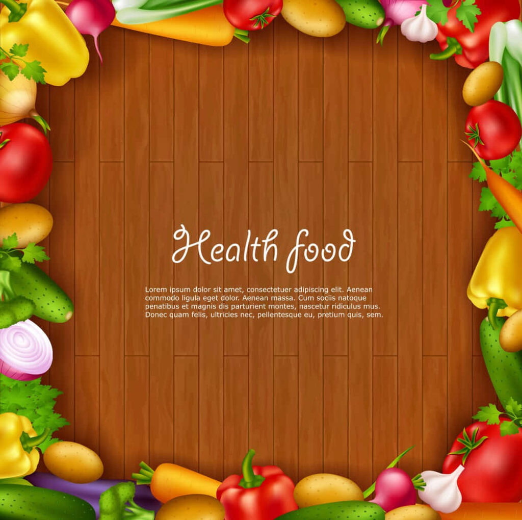 Vibrant Veggie Vector: Fresh Tomatoes, Onions & Peppers Wallpaper