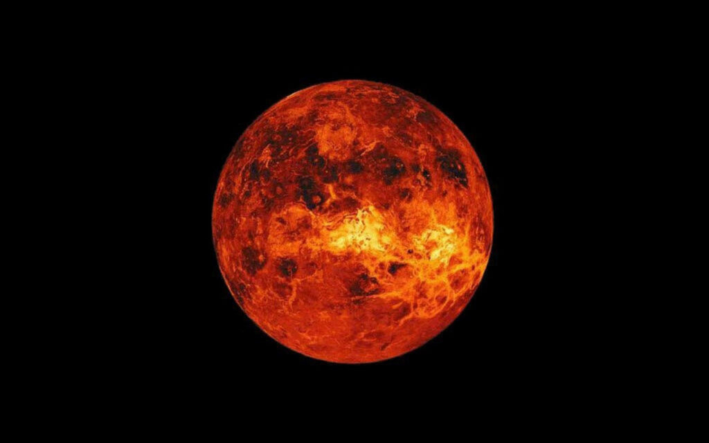 Fiery Venus Wallpaper: Dramatic Texture on Black Background