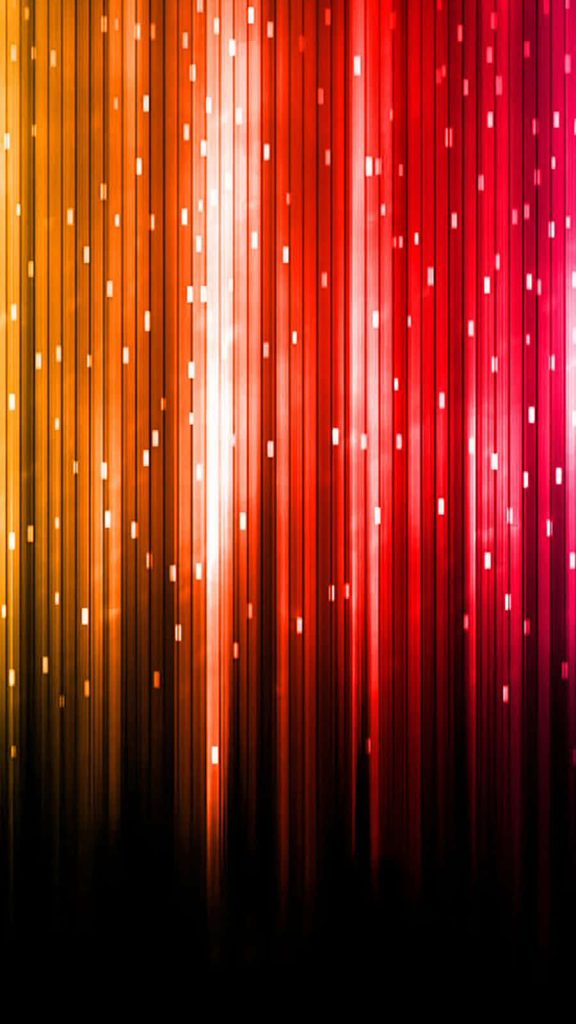 Abstract digital wallpaper with vibrant vertical light streaks glowing from yellow to red