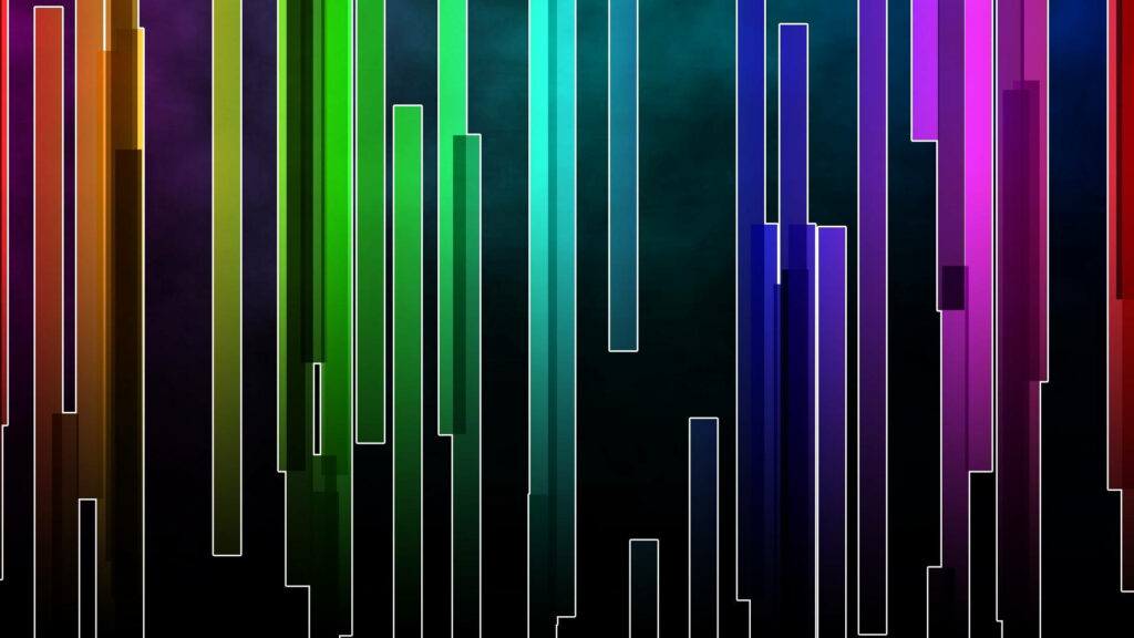 Vibrant Vertical Spectrum: A Playful Display of Funky Multicolored Bars in an Artsy Wallpaper